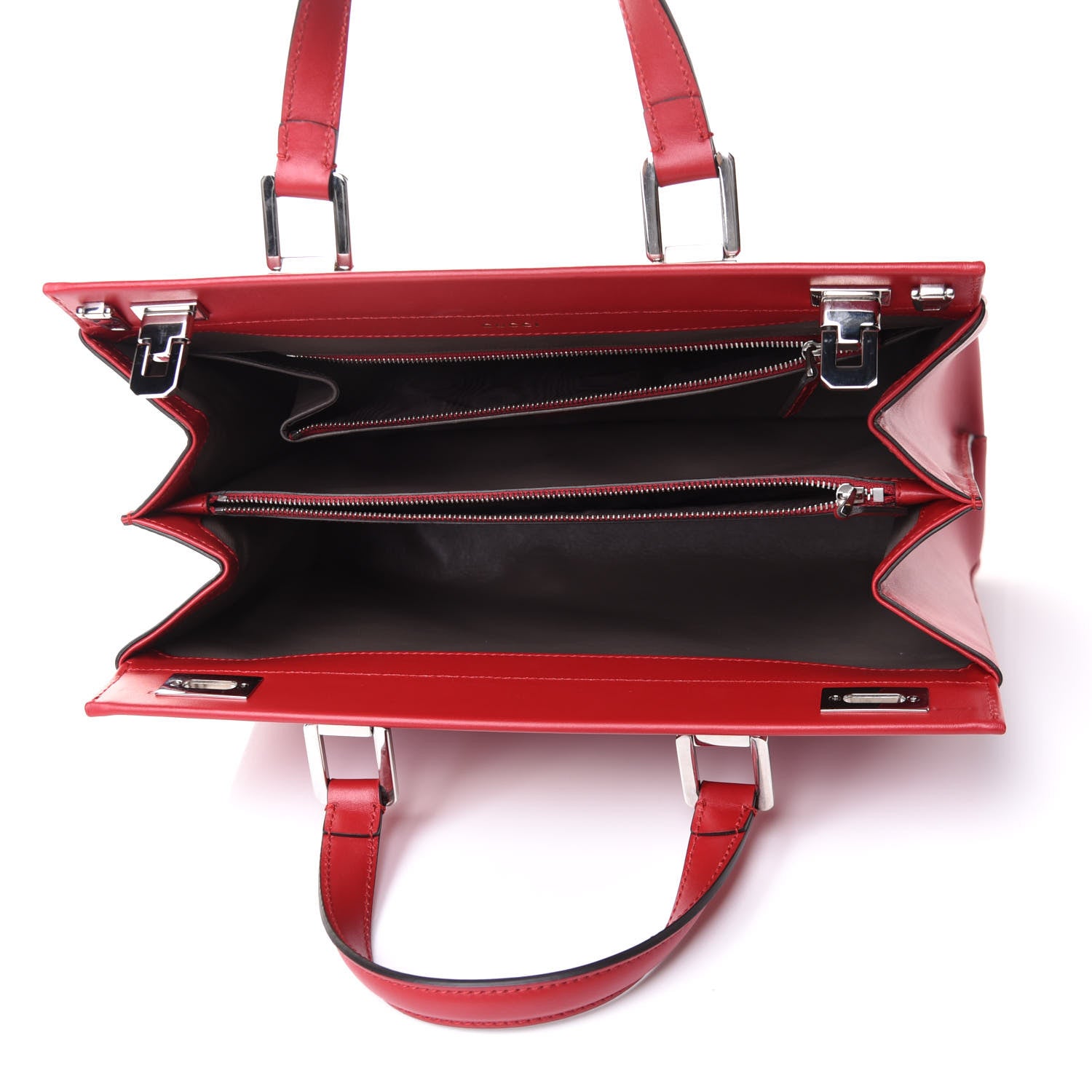 Gucci Shibuya Calfskin Medium Zumi Top Handle Bag Hibiscus Red 4 of 10
