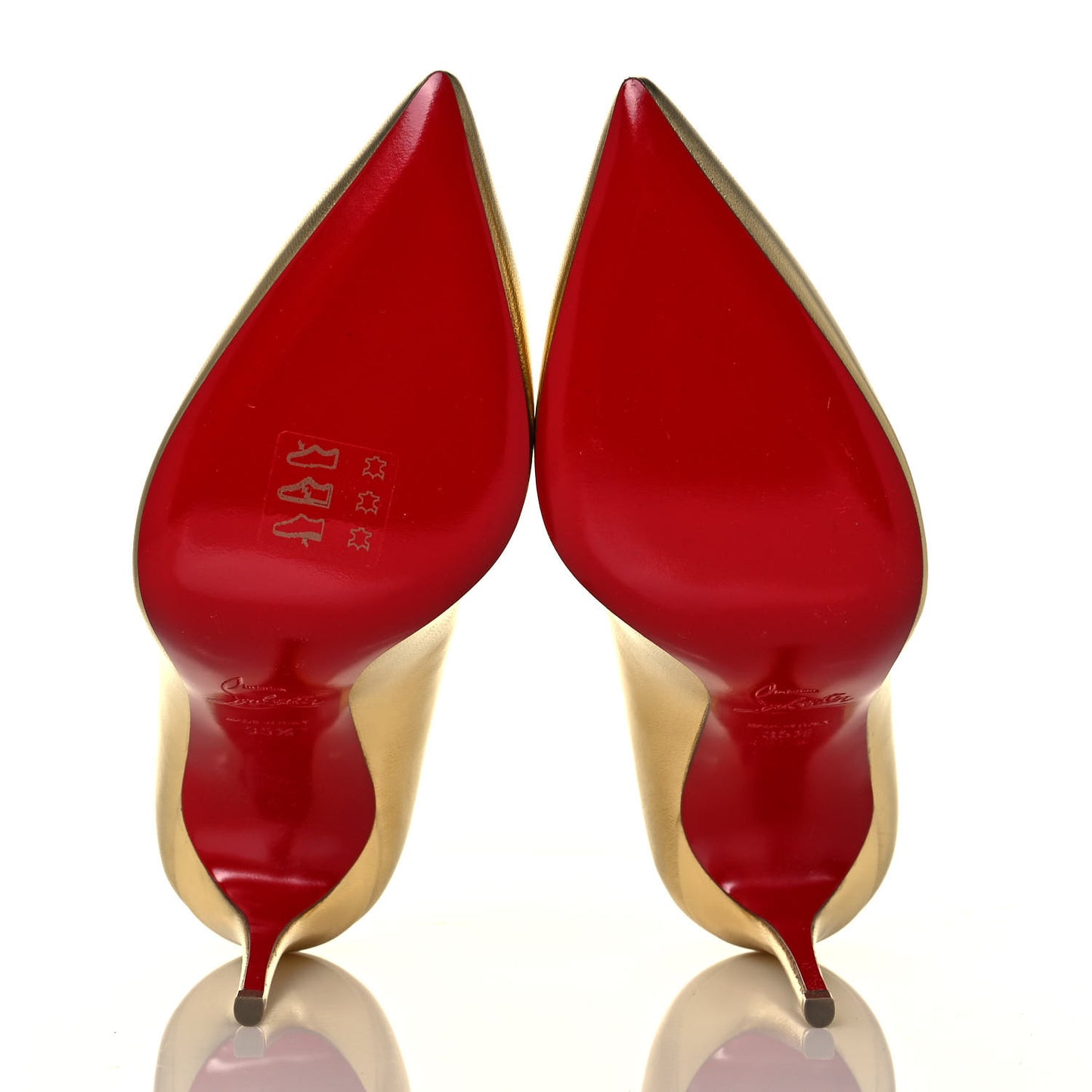 Metallic Calfskin Hot Chick 100 Pumps 35.5 Gold
