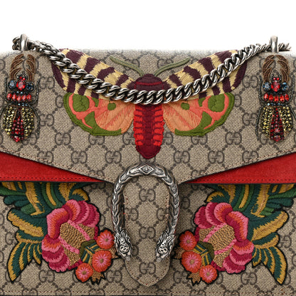 Gucci GG Supreme Monogram Embroidered Medium Dionysus Shoulder Bag Beige Hibiscus 8 of 23