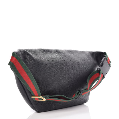 Gucci Grained Calfskin Logo Belt Bag Black 4 of 13