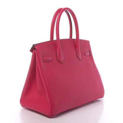 Hermes Taurillon Clemence Birkin 30 Rose Extreme 3 of 11
