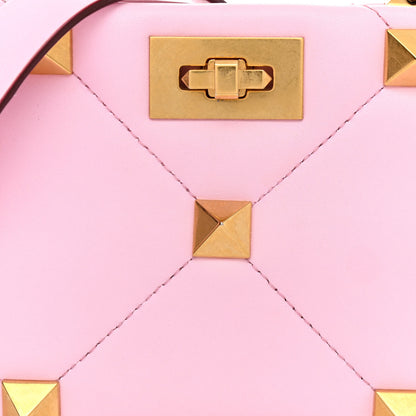 Valentino Garavani Nappa Mini Roman Stud The Handle Bag Pink Borealis 8 of 11