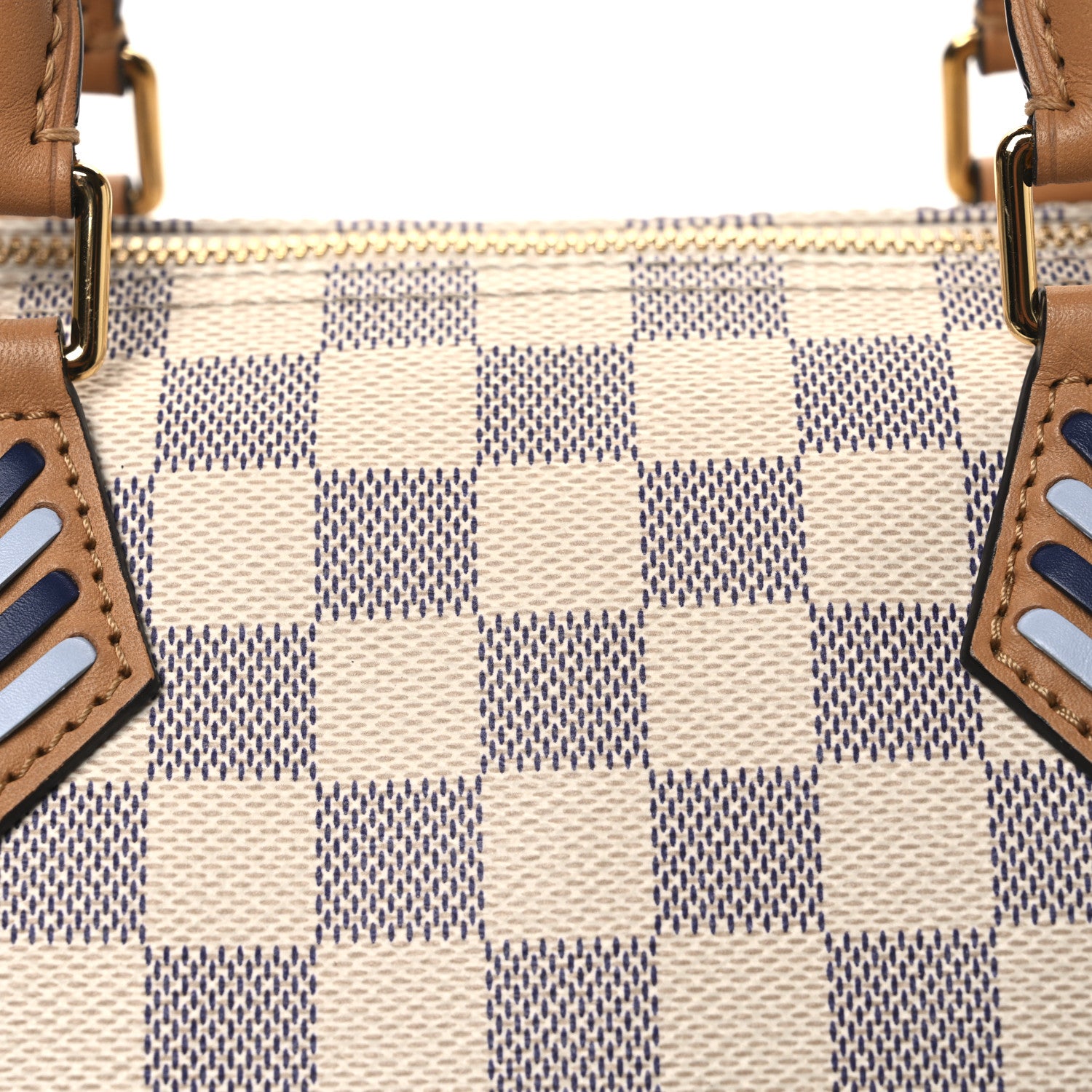 Louis Vuitton Damier Azur Braided Speedy Bandouliere 30 Blue 6 of 11