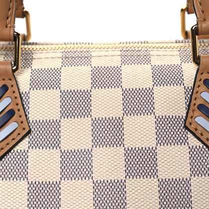 Louis Vuitton Damier Azur Braided Speedy Bandouliere 30 Blue 6 of 11
