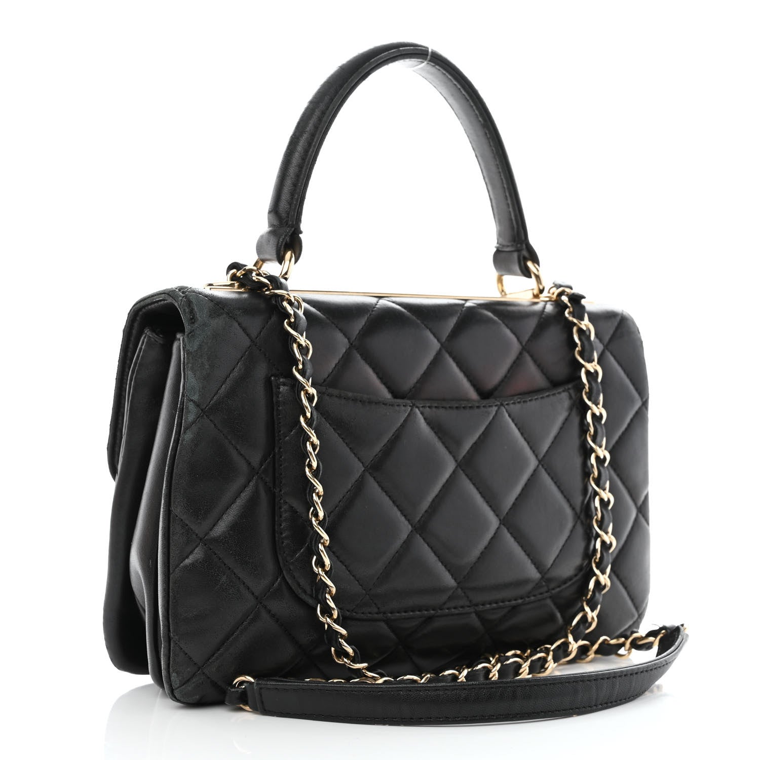Chanel Lambskin Quilted Small Trendy CC Dual Handle Flap Bag Black 3 of 15