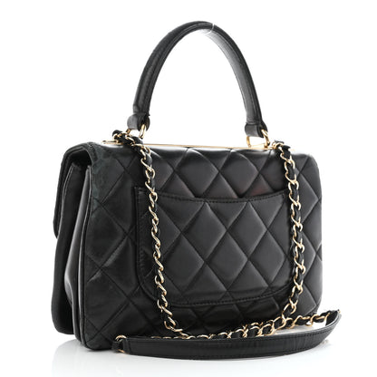 Chanel Lambskin Quilted Small Trendy CC Dual Handle Flap Bag Black 3 of 15