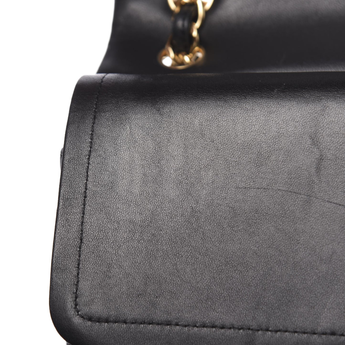 Lambskin Quilted Jumbo Double Flap Black