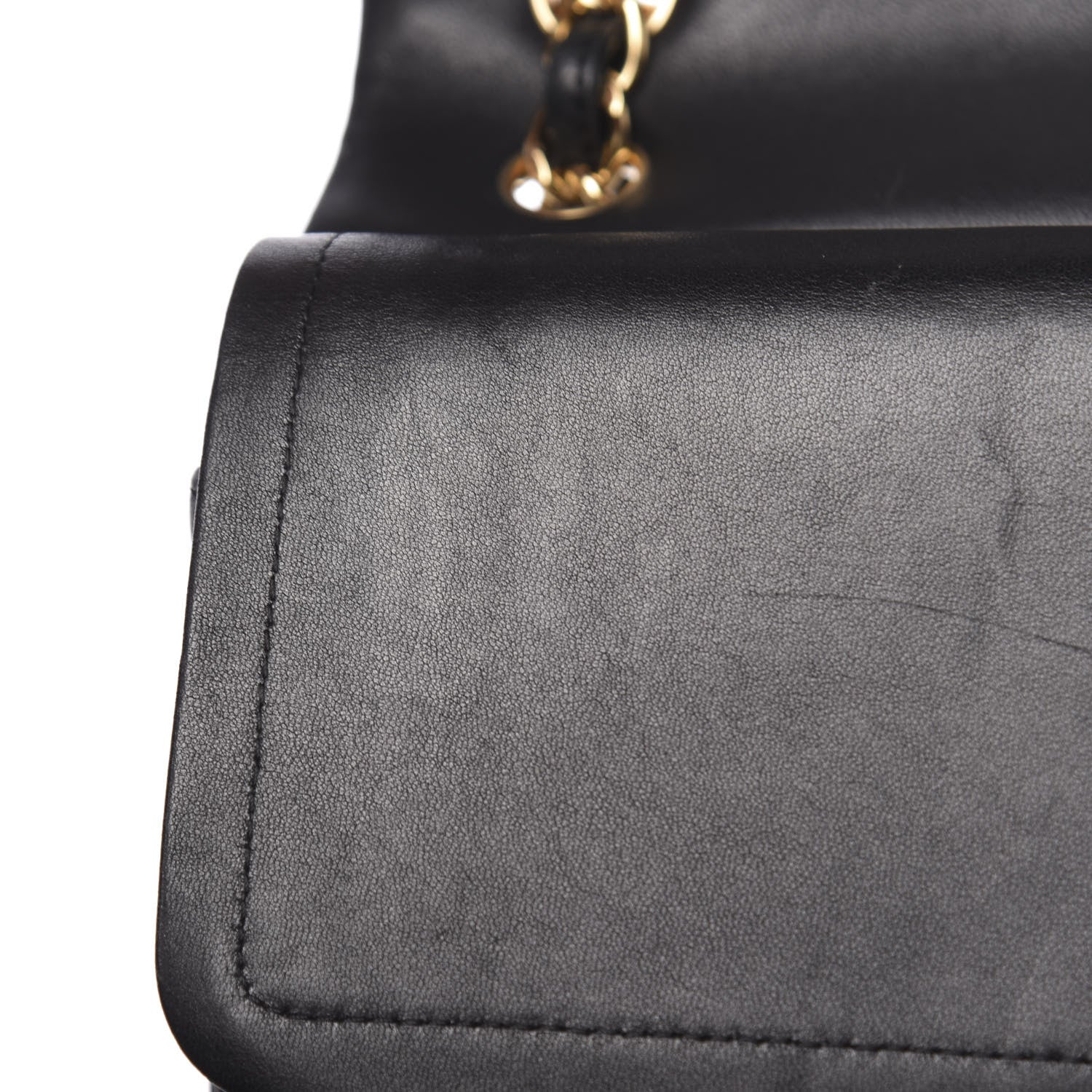 Chanel Lambskin Quilted Jumbo Double Flap Black 16 of 19