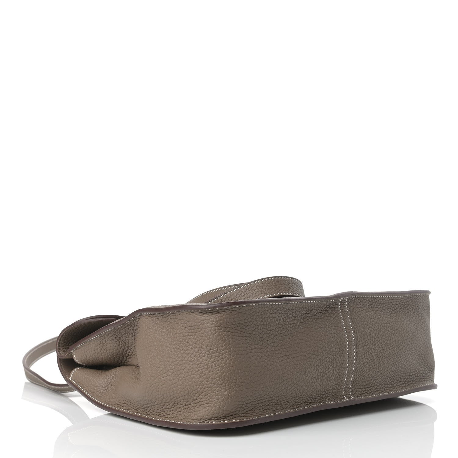 Hermes Taurillon Clemence Halzan 31 GM Etoupe 3 of 9