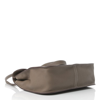 Hermes Taurillon Clemence Halzan 31 GM Etoupe 3 of 9