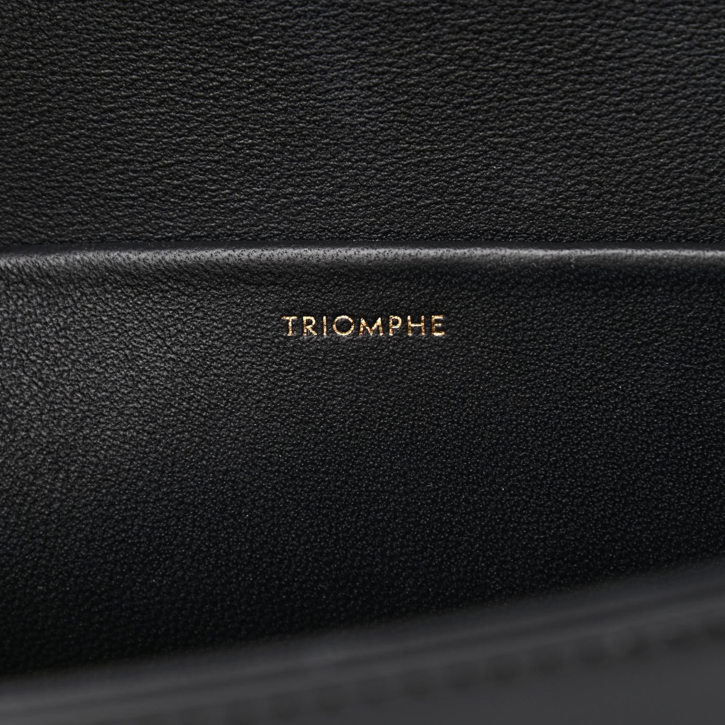 Shiny Calfskin Triomphe Shoulder Bag Black