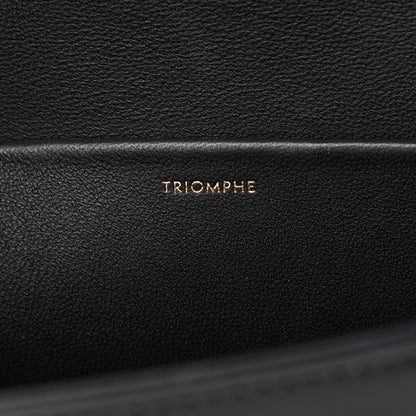Celine Shiny Calfskin Triomphe Shoulder Bag Black 8 of 15
