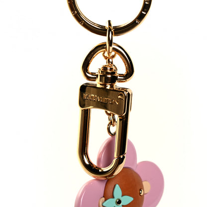 Louis Vuitton Resin Wood Vivienne Trunk Bag Charm Key Holder Pink 4 of 4
