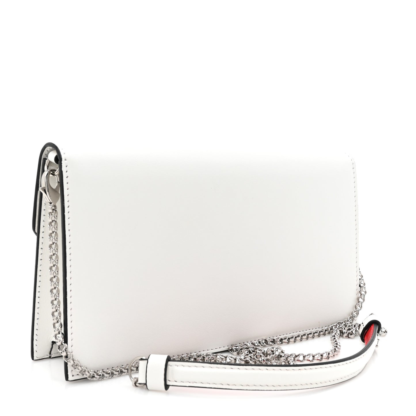 Calfskin Loubi54 Crossbody Clutch White
