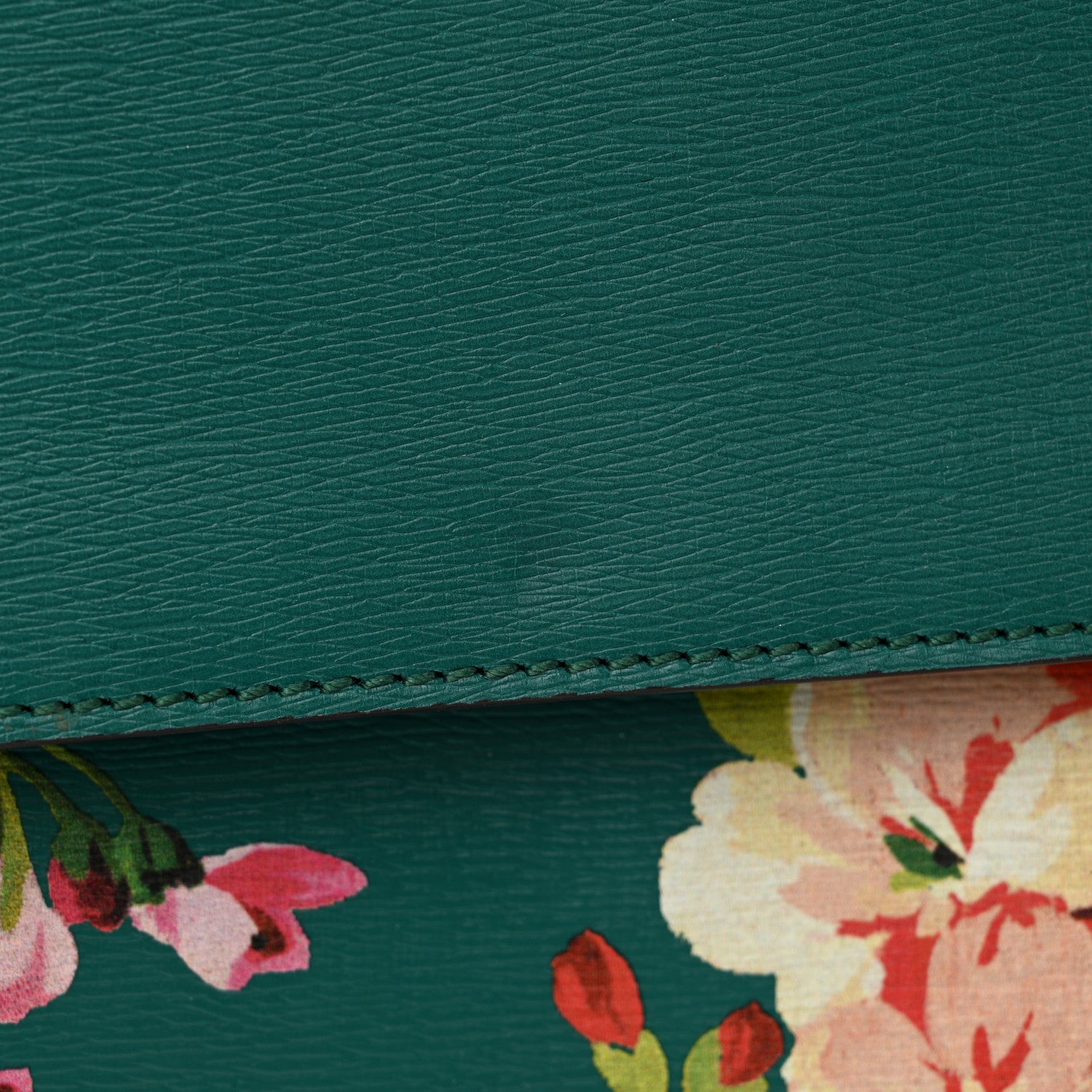 Gucci Calfskin Blooms Print Medium Dionysus Shoulder Bag Bright Emerald Multicolor 13 of 15