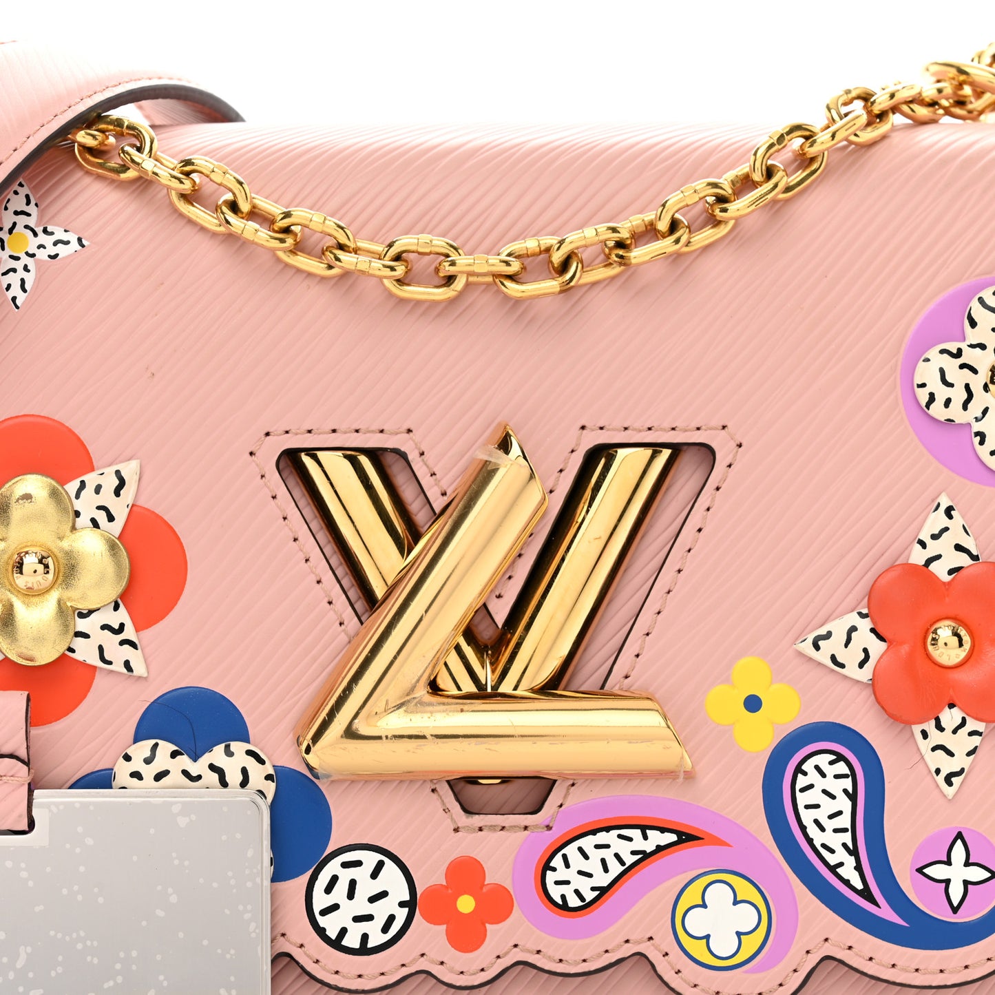 Epi Blooming Flowers Twist Shoulder Bag MM Rose Ballerine
