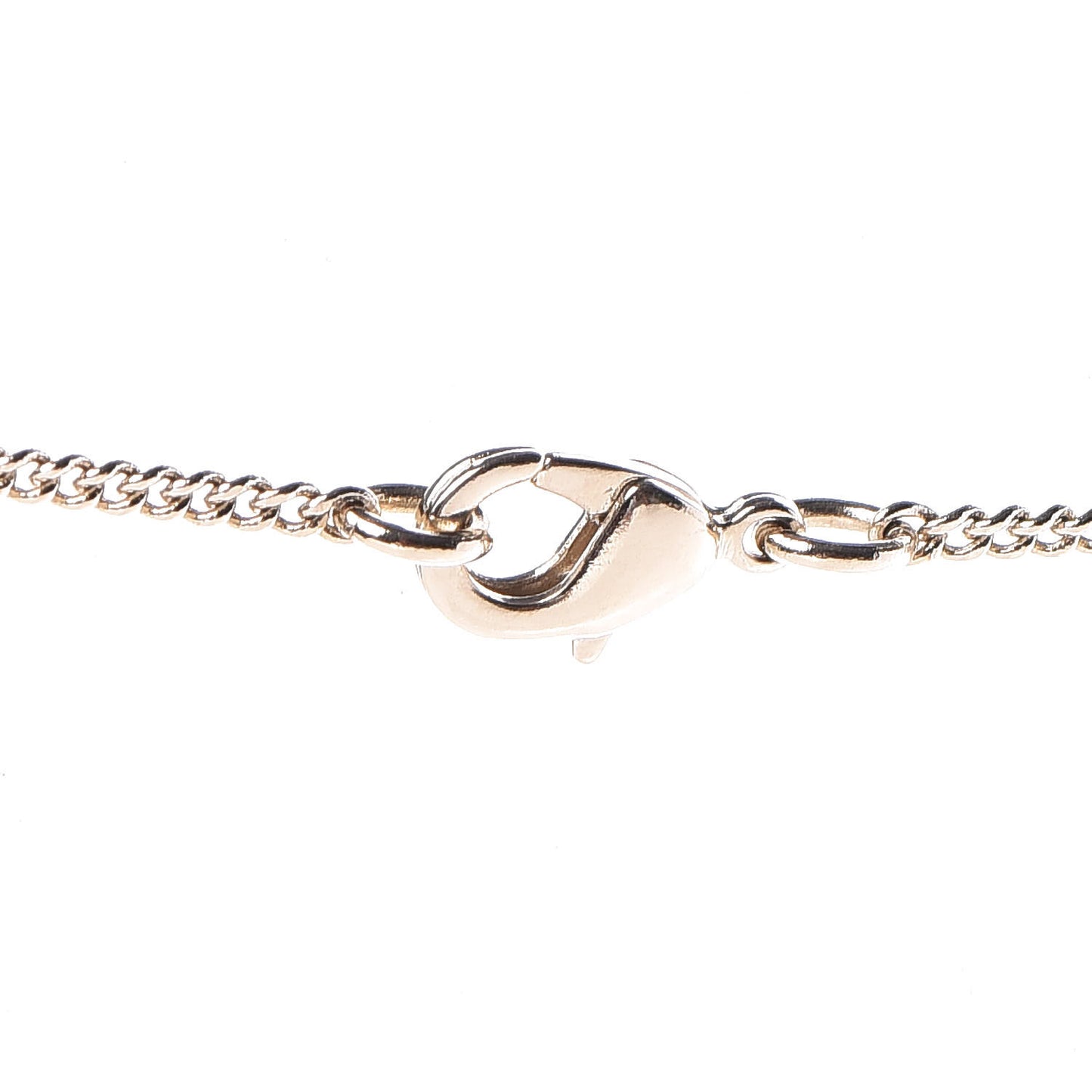 Crystal CC Pearl Drop Necklace Gold