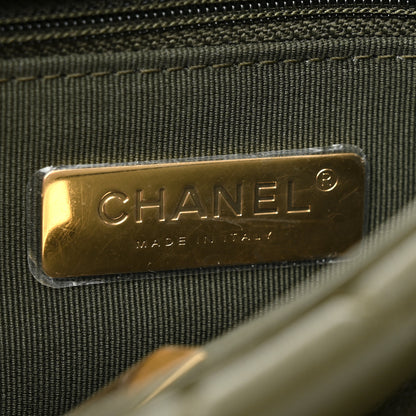 Chanel Lambskin Quilted Medium Chanel 19 Flap Khaki 6 of 11