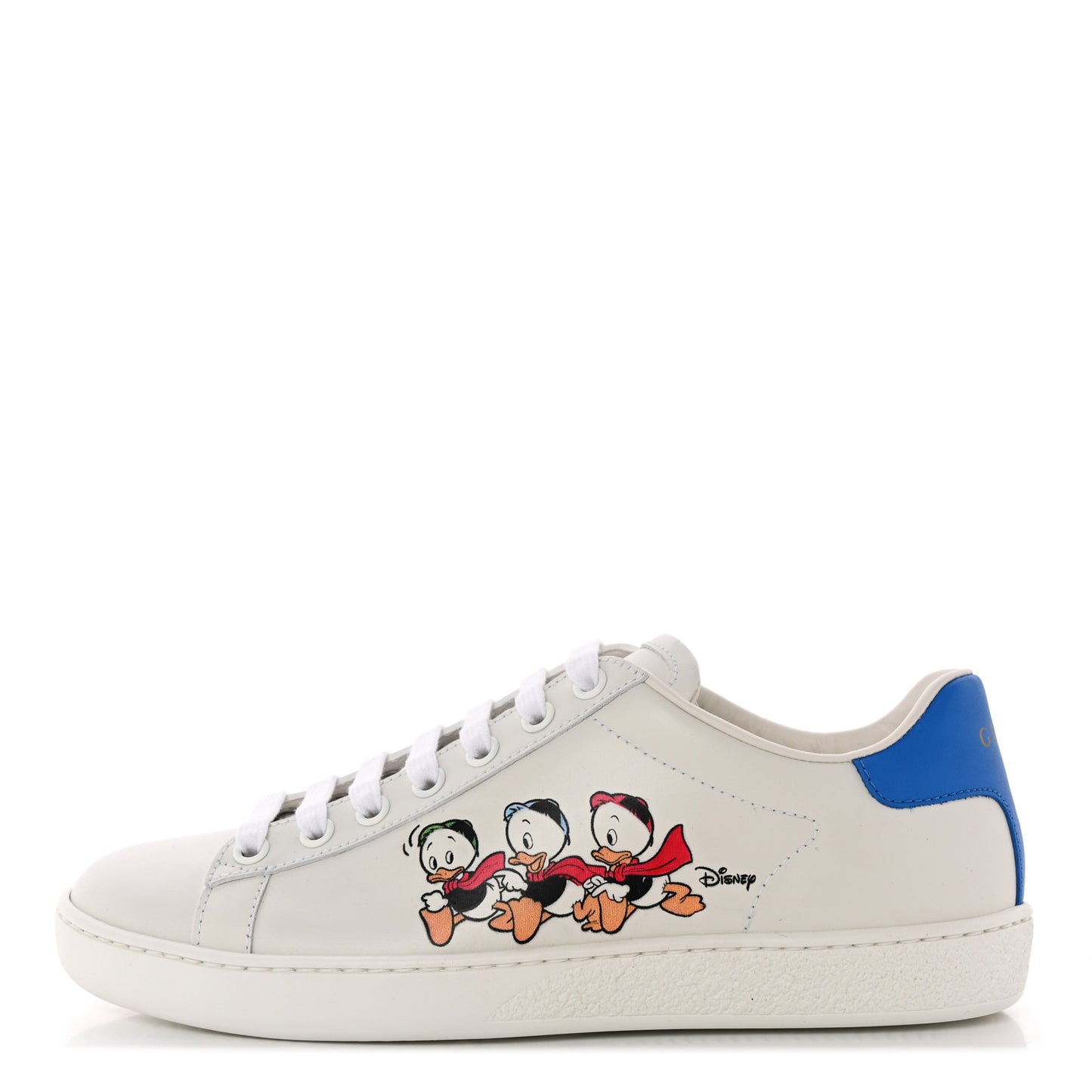 X DISNEY Calfskin Miro Soft Donald Duck Womens Ace Sneakers 35.5 White Bright Splash