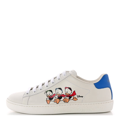 Gucci X DISNEY Calfskin Miro Soft Donald Duck Womens Ace Sneakers 35.5 White Bright Splash 1 of 8