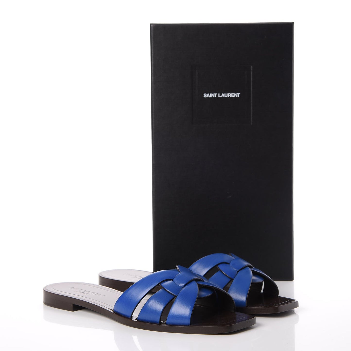 Calfskin Nu Pied 05 Slide Sandal 39.5 Blue Majorelle