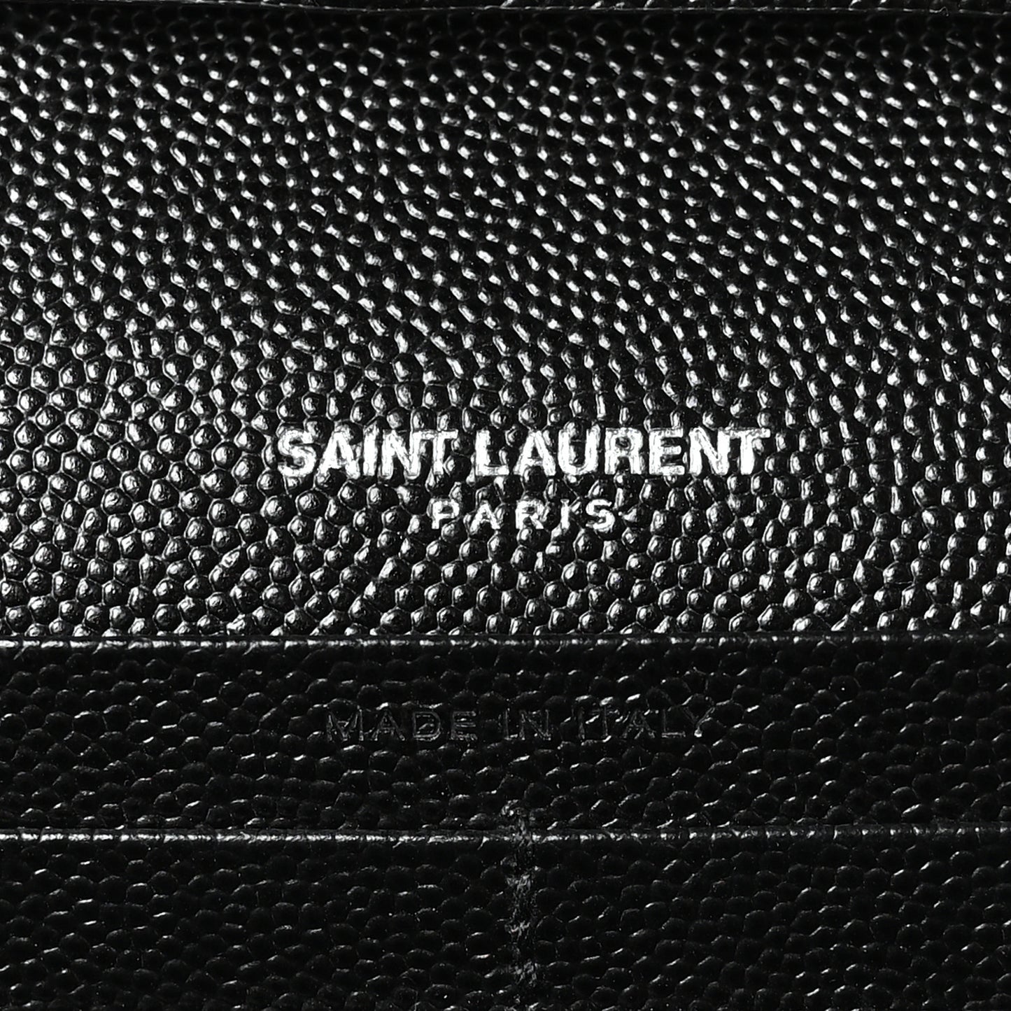 Grain De Poudre Matelasse Chevron Monogram Chain Wallet Black
