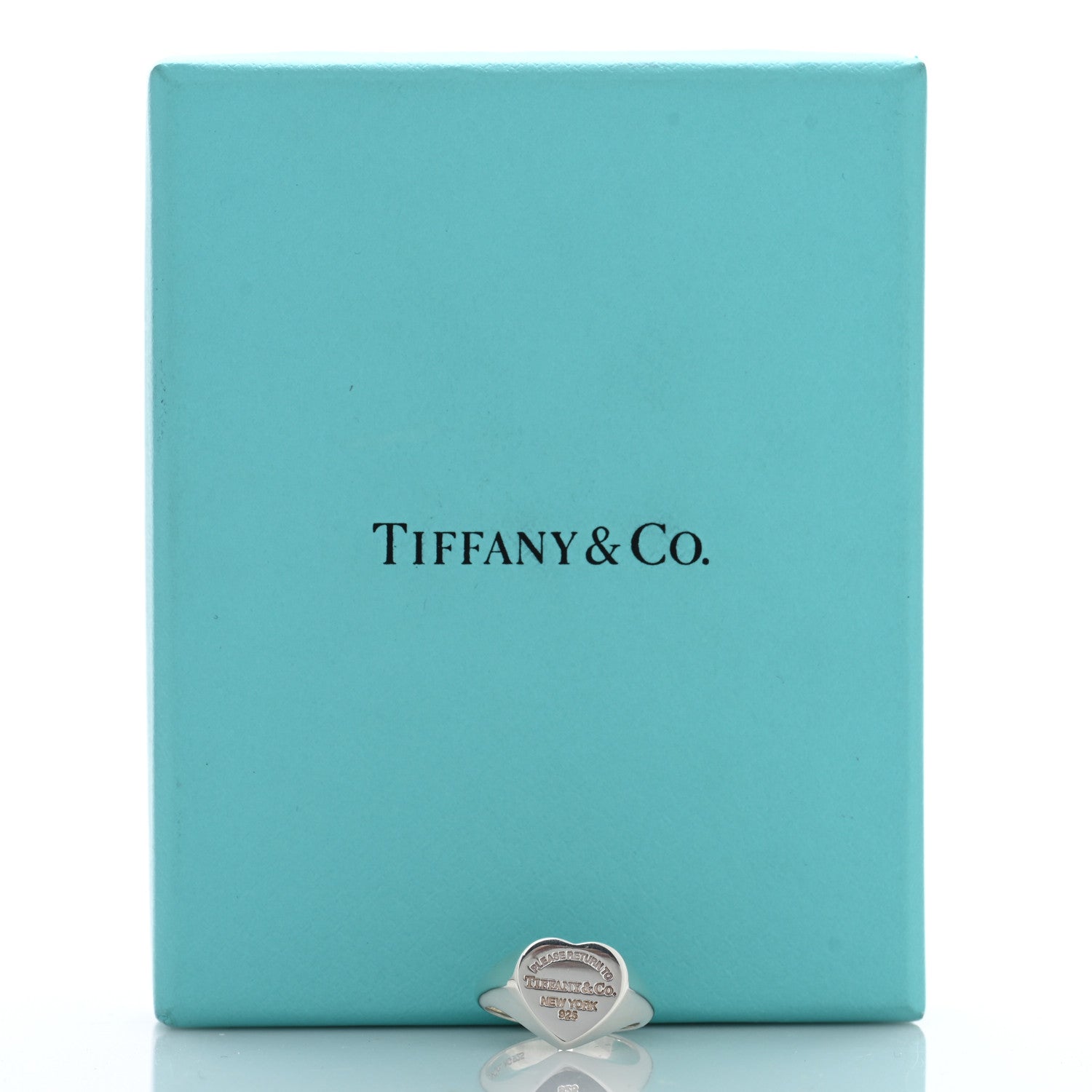 Tiffany Sterling Silver Return to Tiffany Heart Signet Ring 47 4 5 of 5