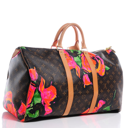 Louis Vuitton Monogram Roses Keepall 50 3 of 7