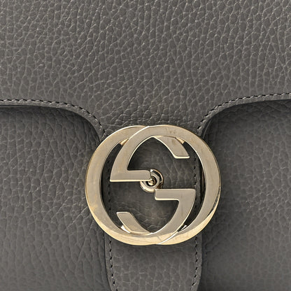 Gucci Dollar Calfskin Interlocking G Top Handle Shoulder Bag Loess 8 of 11