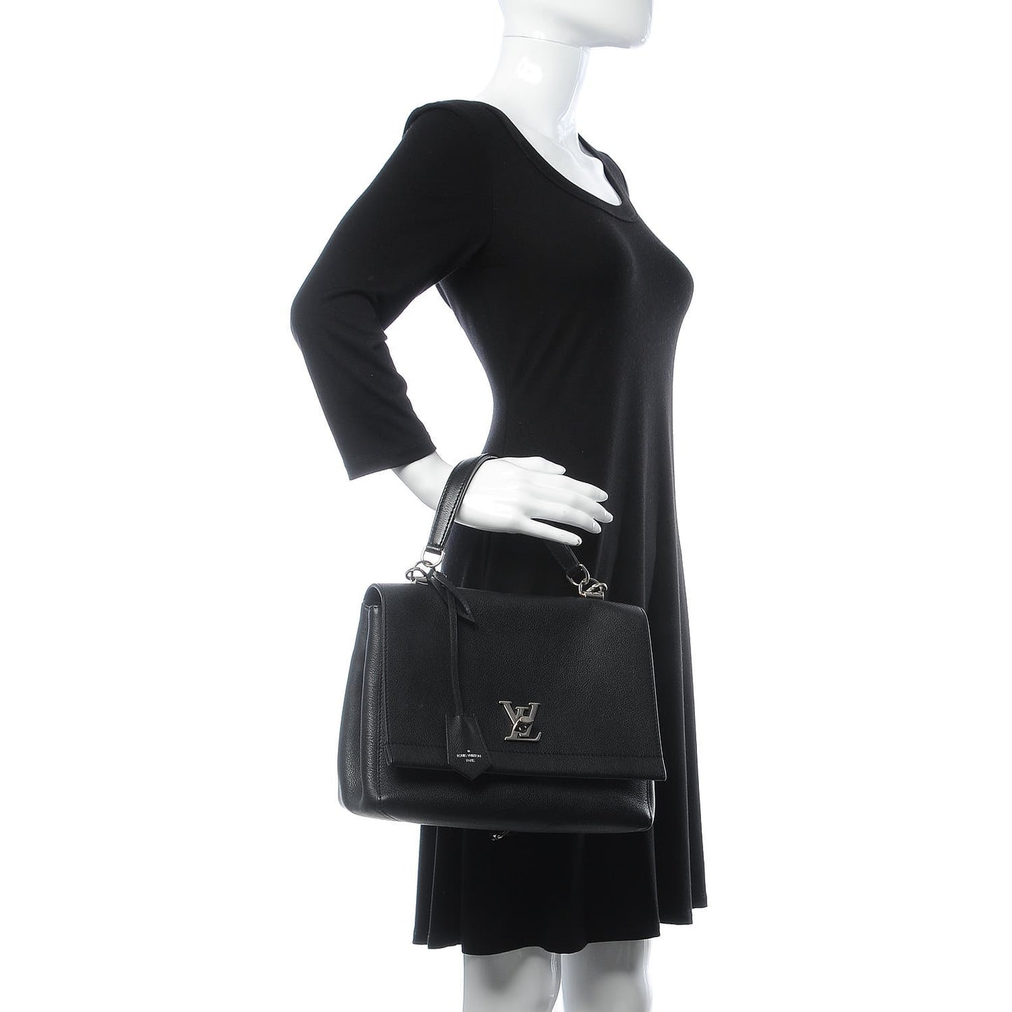 Soft Calfskin Lock Me II Black