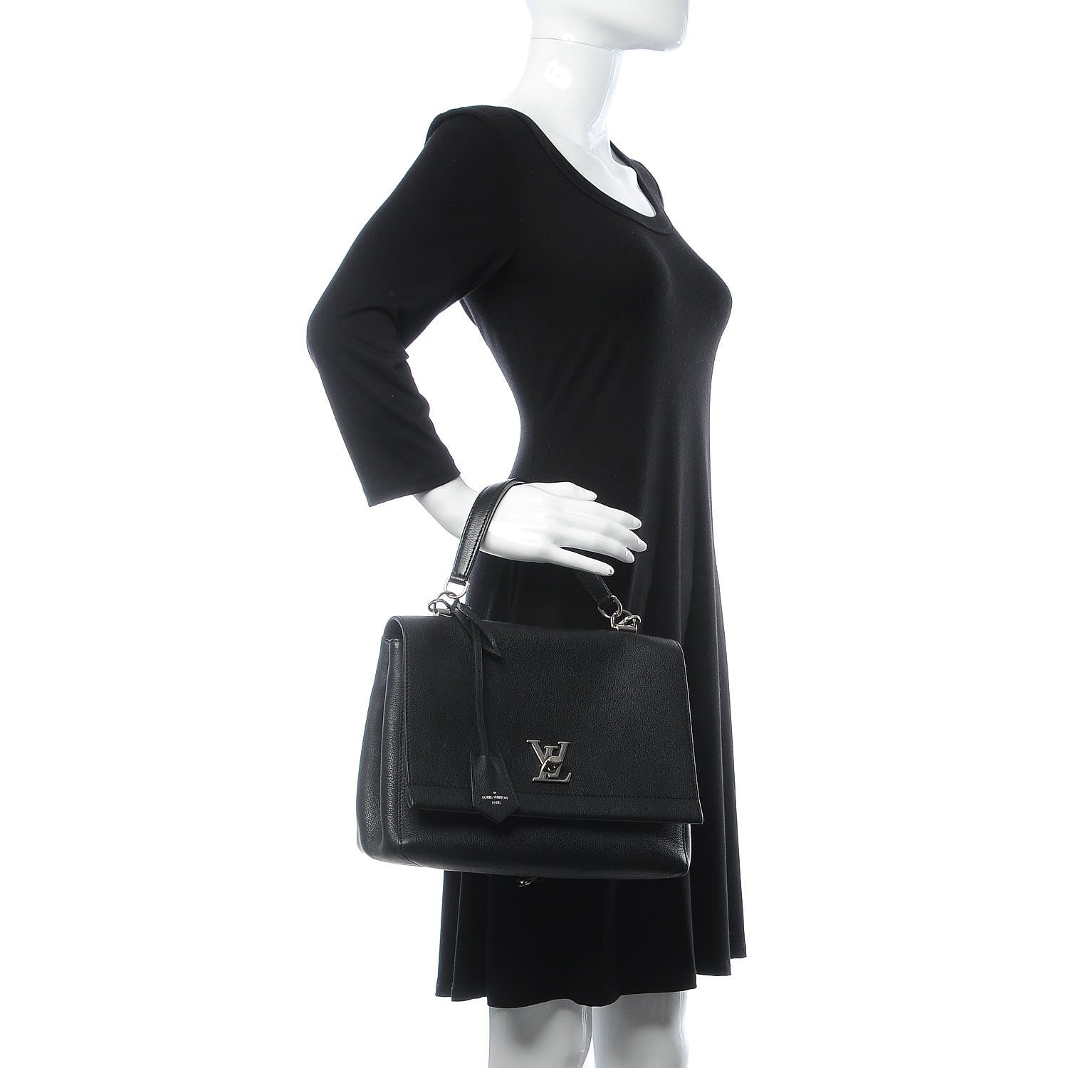 Louis Vuitton Soft Calfskin Lock Me II Black 2 of 9