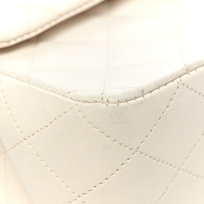 Chanel Lambskin Quilted Medium Double Flap White 10 of 18