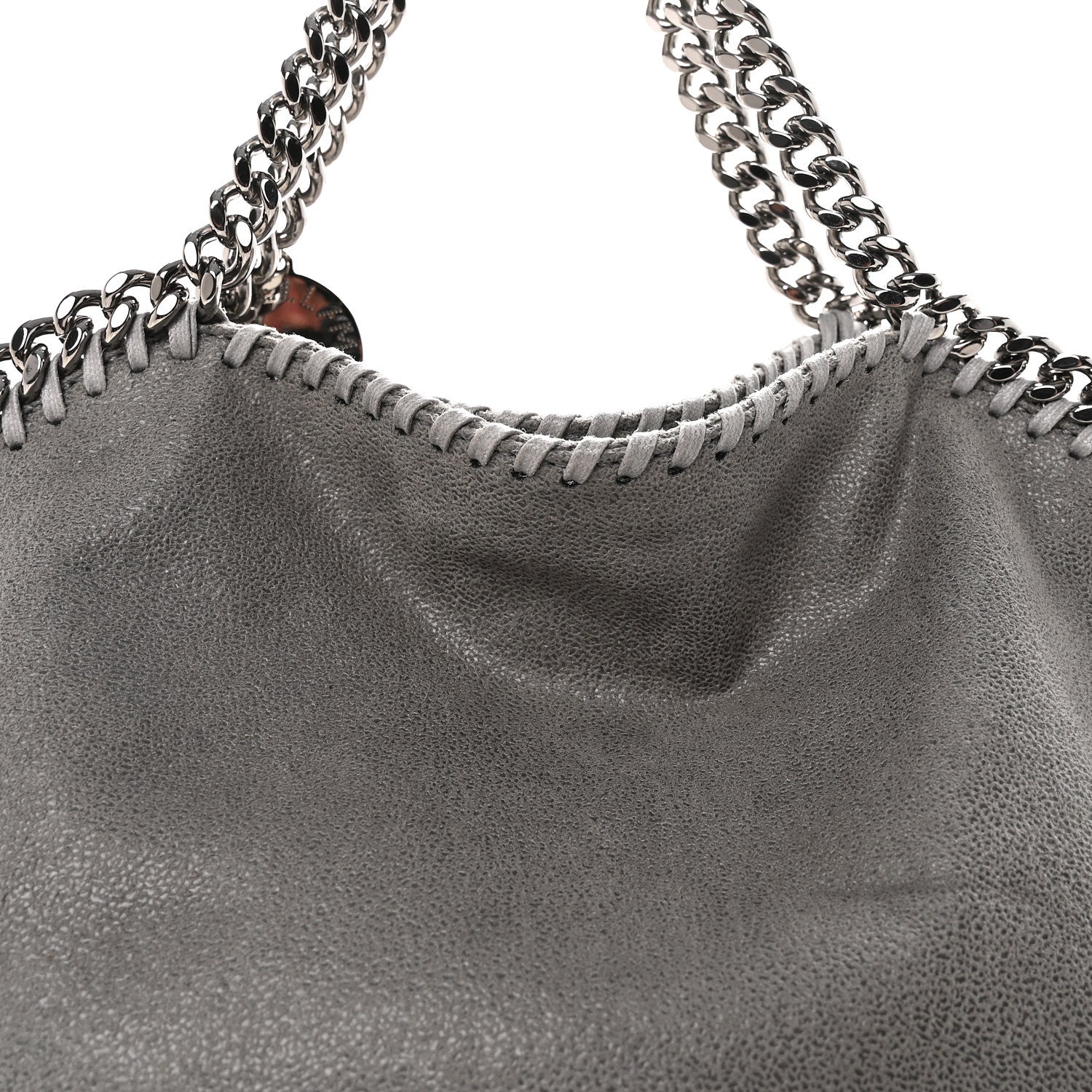 Stella McCartney Shaggy Deer Falabella Fold Over Tote  Light Grey 7 of 9