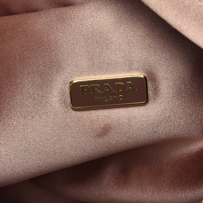 Prada Satin Zipped Clutch Nudo 5 of 16