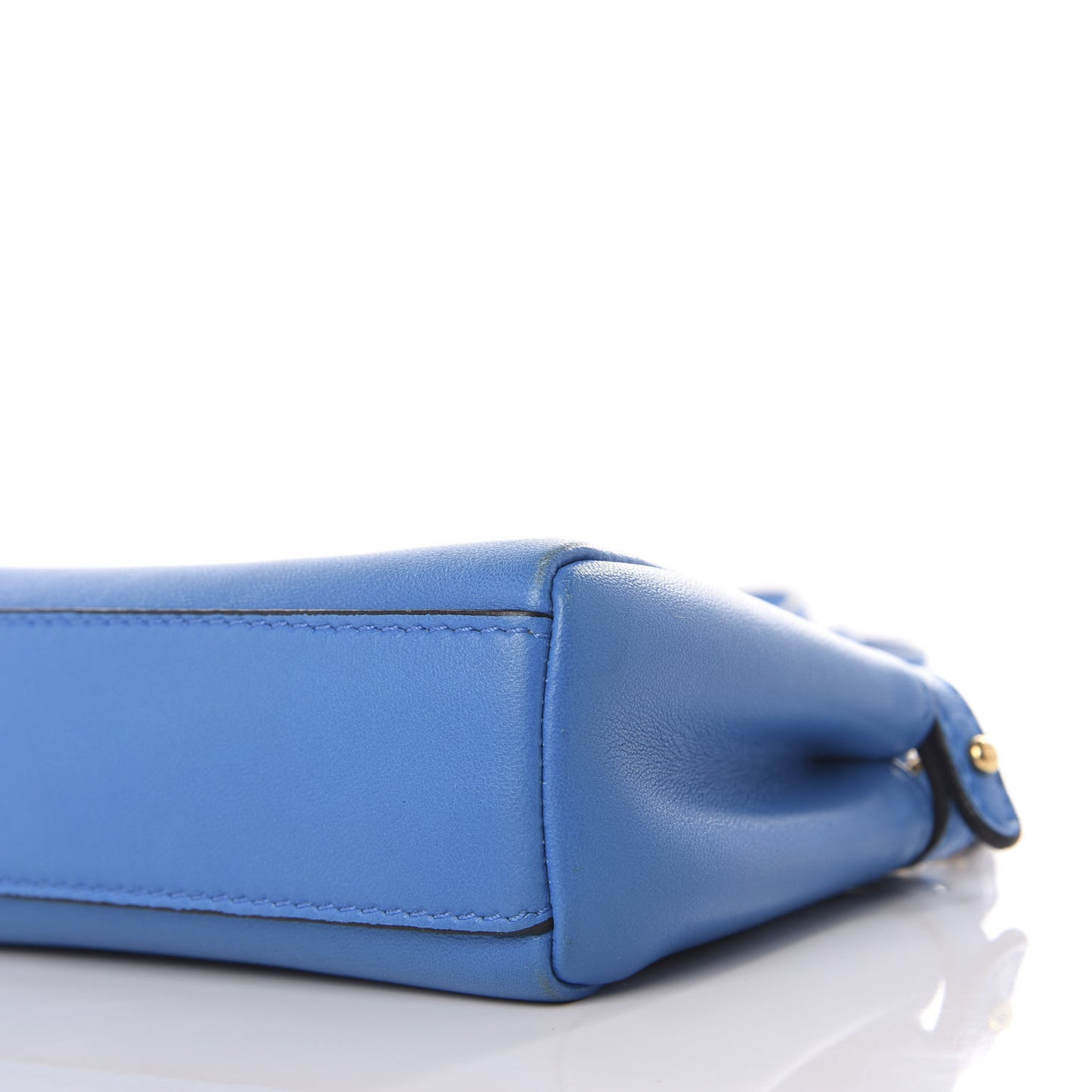 Shiny Nappa Micro Peekaboo Iconic Satchel Blue Royal