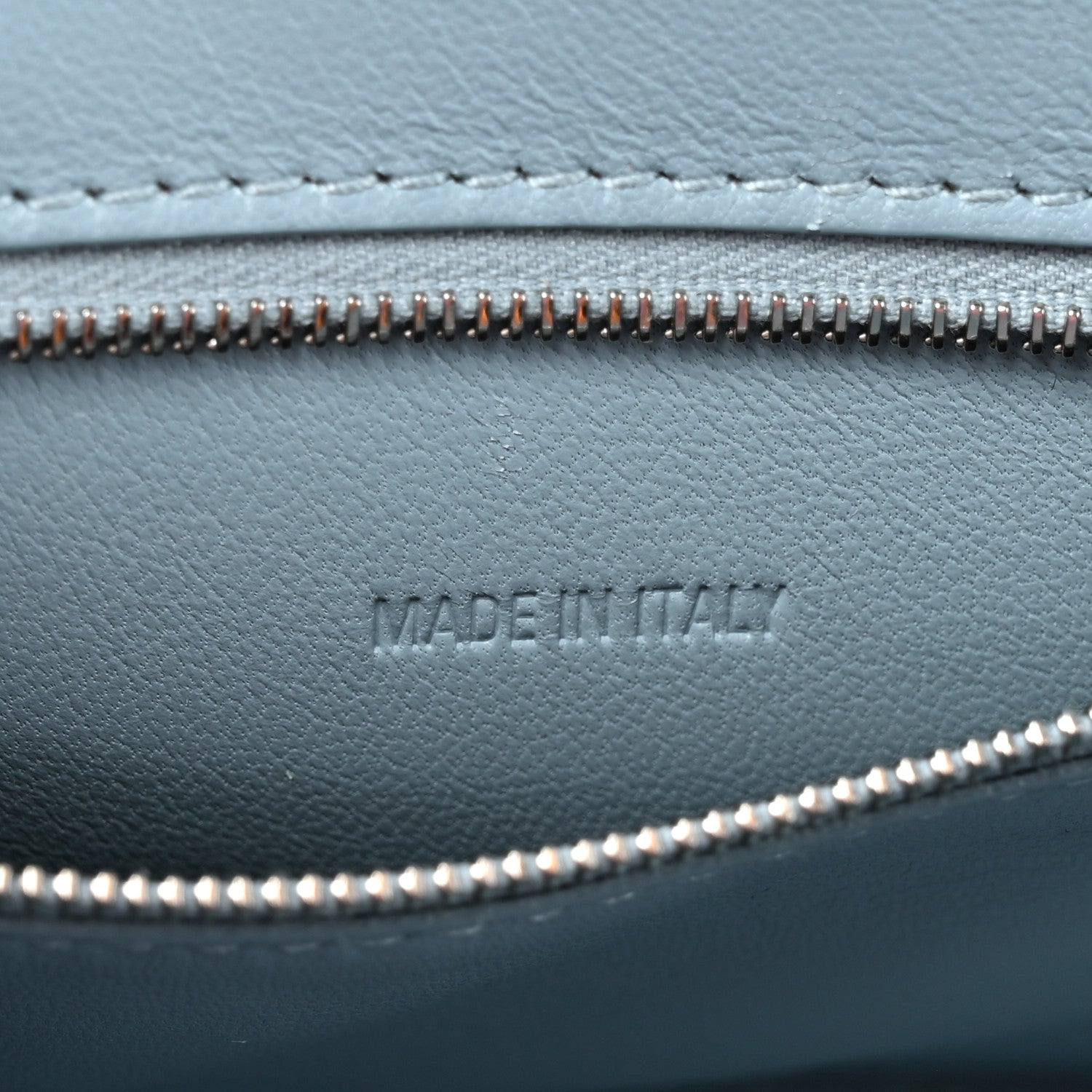 Balenciaga Shiny Calfskin Crocodile Embossed Small Hourglass Top Handle Bag Blue Grey 7 of 16