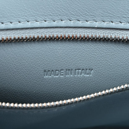 Balenciaga Shiny Calfskin Crocodile Embossed Small Hourglass Top Handle Bag Blue Grey 7 of 16