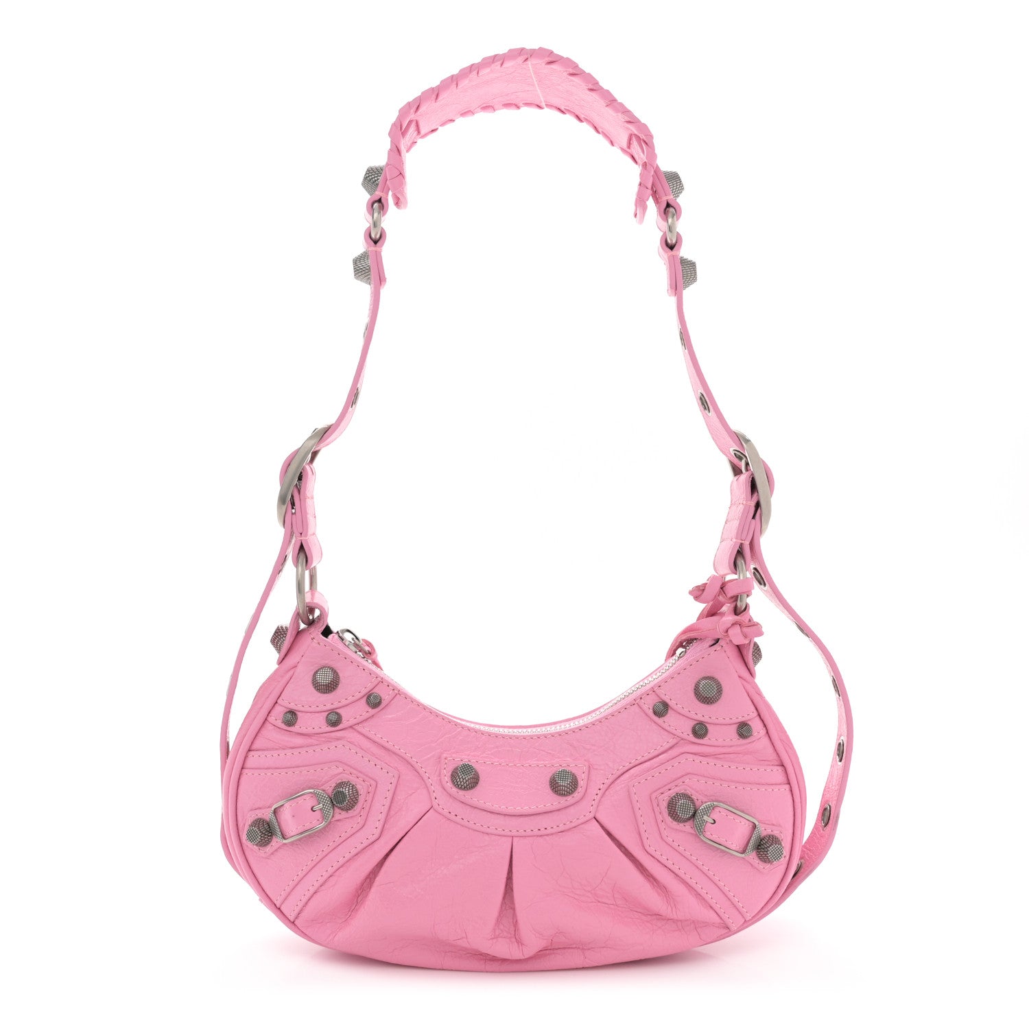 Balenciaga Agneau Arena Le Cagole Shoulder Bag XS Candy Pink 1 of 12