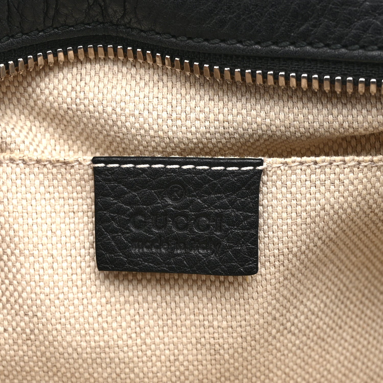 Gucci Pebbled Calfskin Studded Small Soho Disco Bag Black 6 of 11