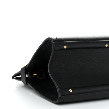 Louis Vuitton Grained Calfskin Steamer MM Black Chataigne 9 of 10