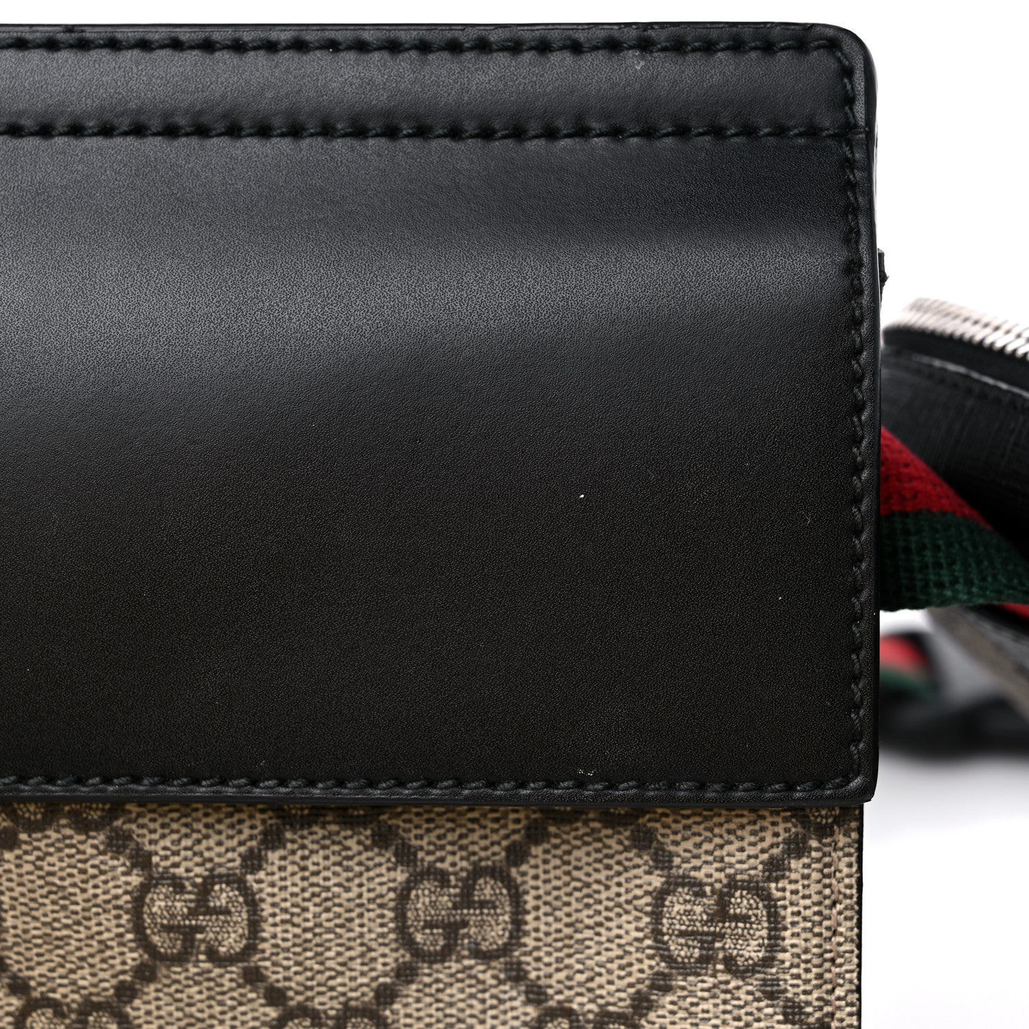Gucci GG Supreme Monogram Web Belt Bag Black 17 of 19