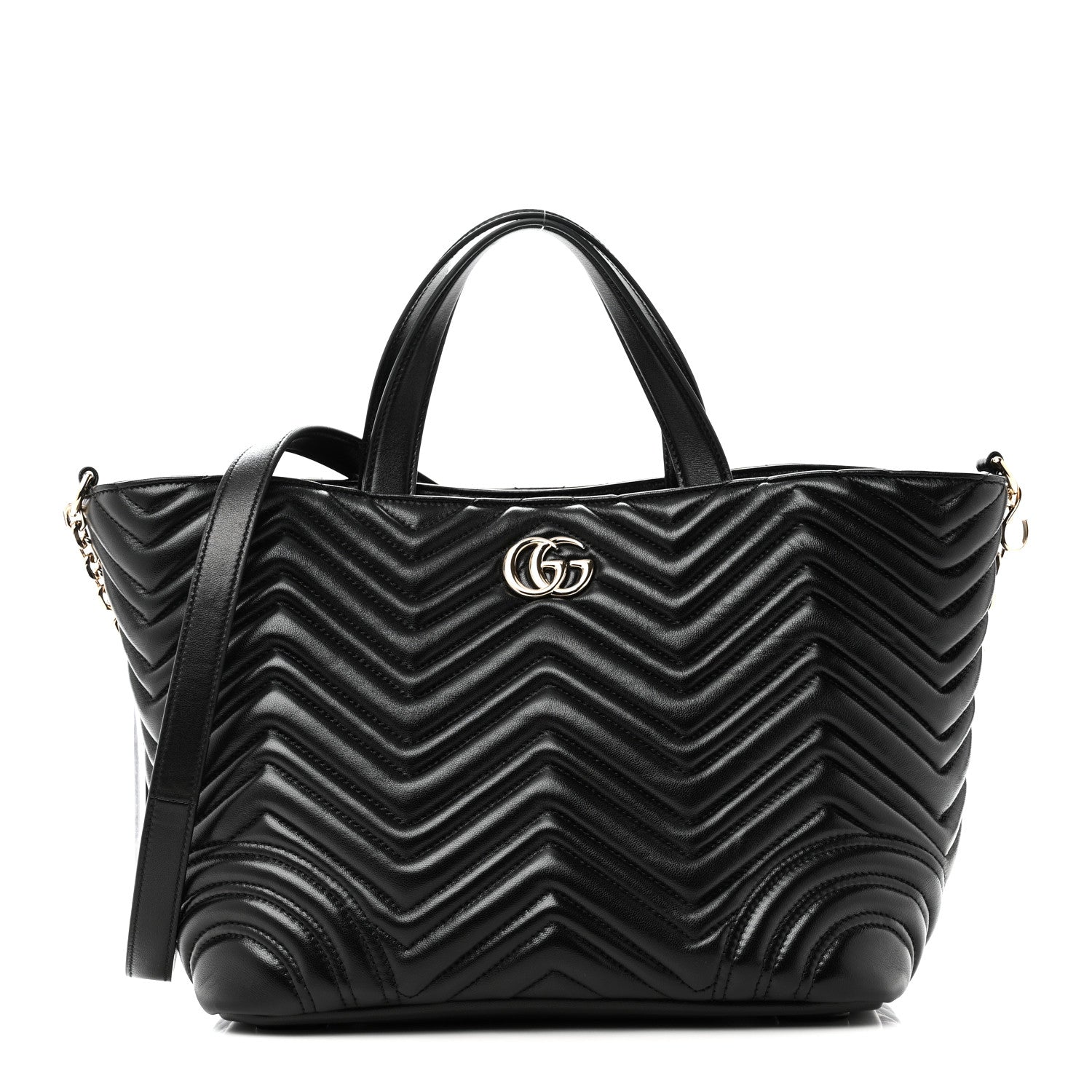 Gucci Lambskin Matelasse Medium GG Betty Tote Bag Black 1 of 10