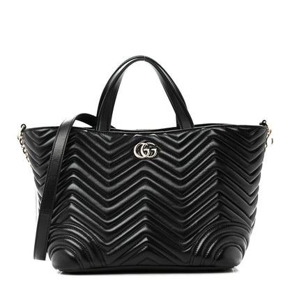 Gucci Lambskin Matelasse Medium GG Betty Tote Bag Black 1 of 10