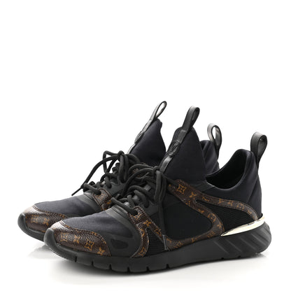 Louis Vuitton Technical Nylon Monogram Rubber Aftergame Sneakers 37 Black 3 of 8