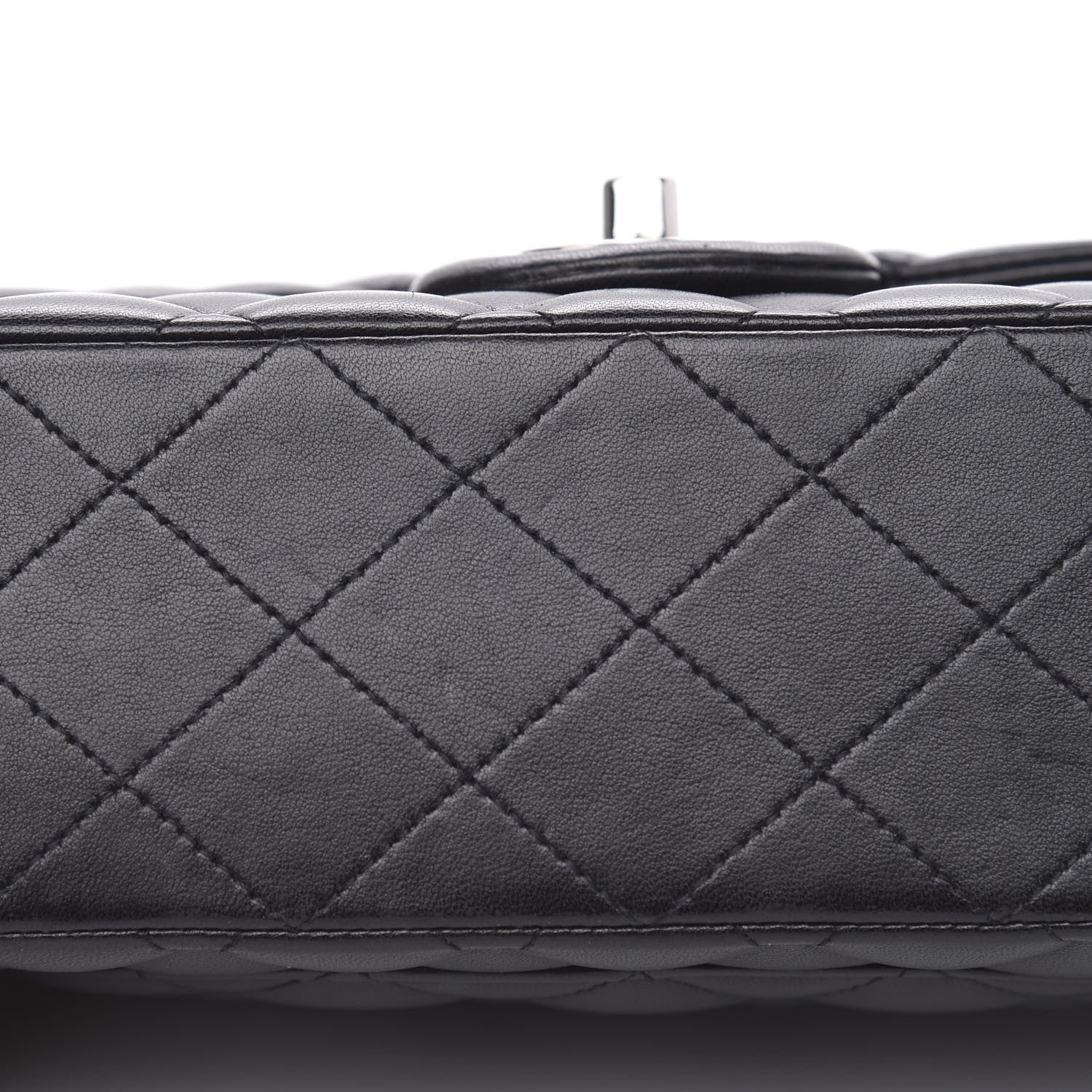 Chanel Lambskin Quilted Medium Double Flap Black 10 of 15