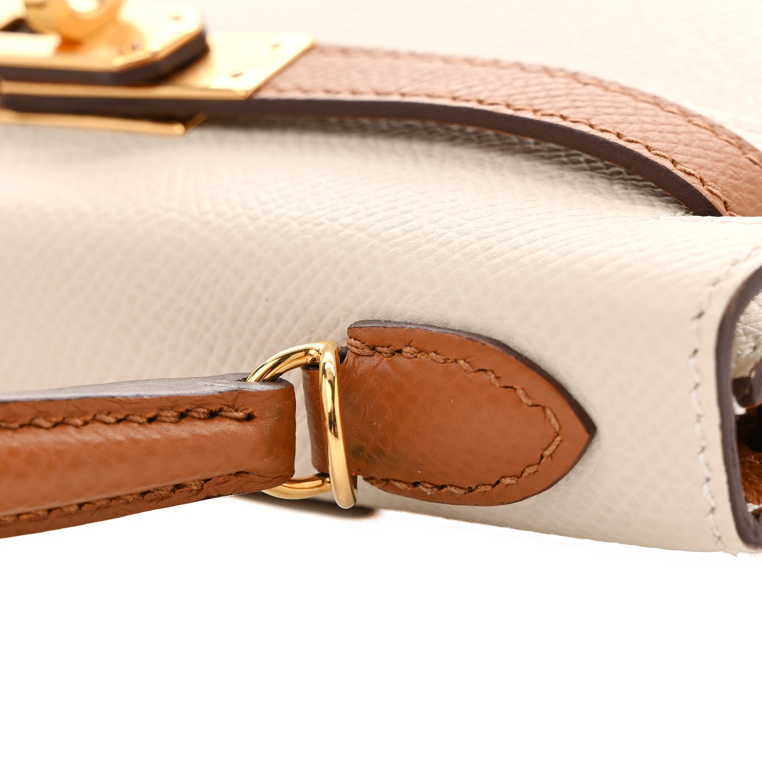 Hermes Epsom Horseshoe Mini Kelly Sellier 20 Craie Gold 14 of 14