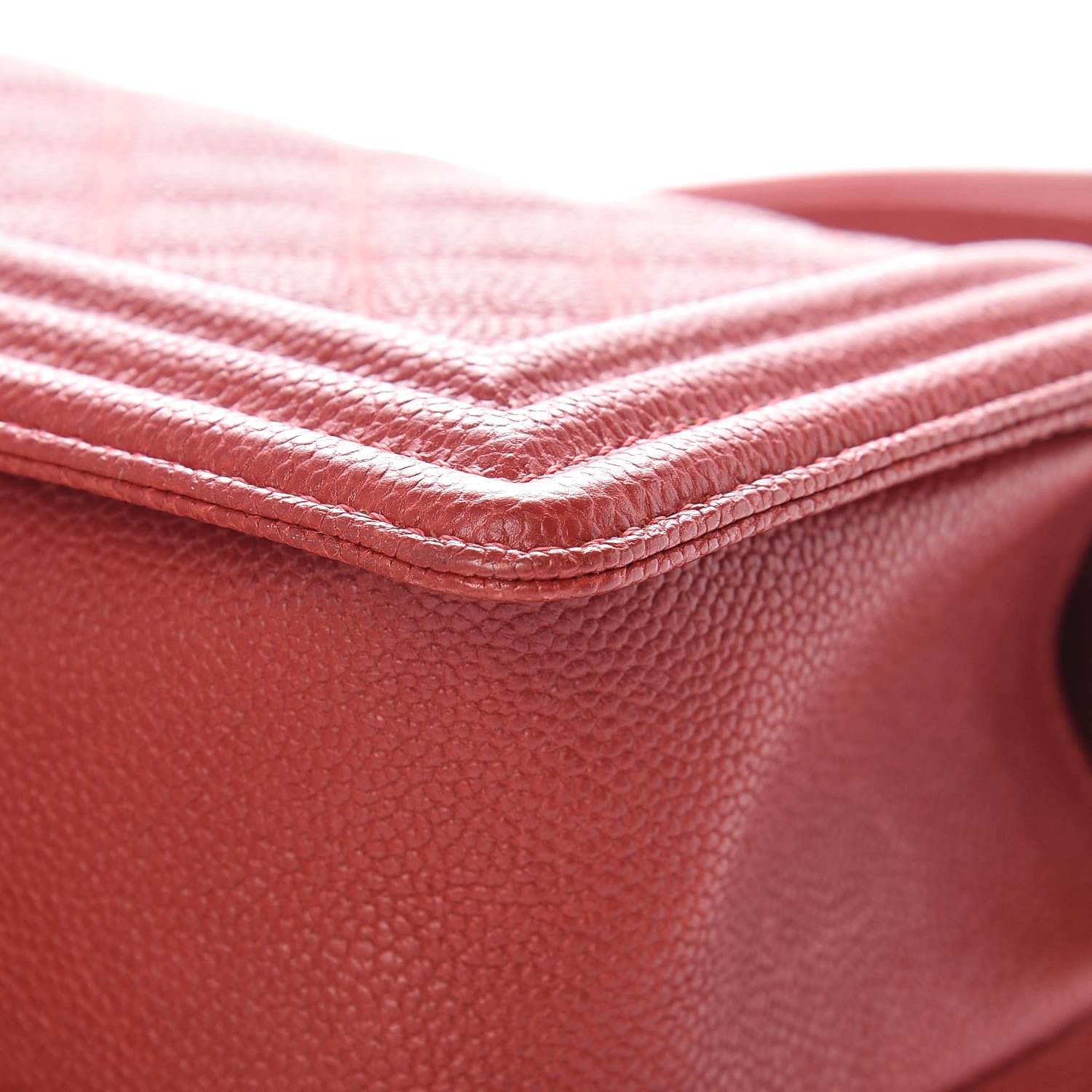 Chanel Caviar Quilted Small Boy Flap Dark Red 10 of 12
