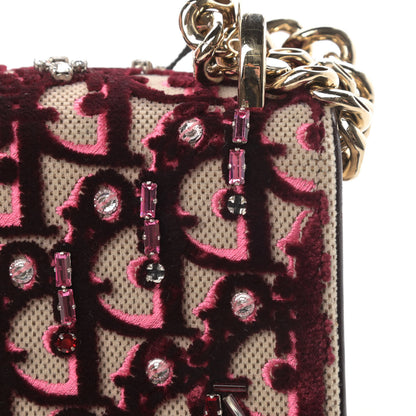 Christian Dior Velvet Crystal Small Diorama Club Flap Bag Plum 14 of 15