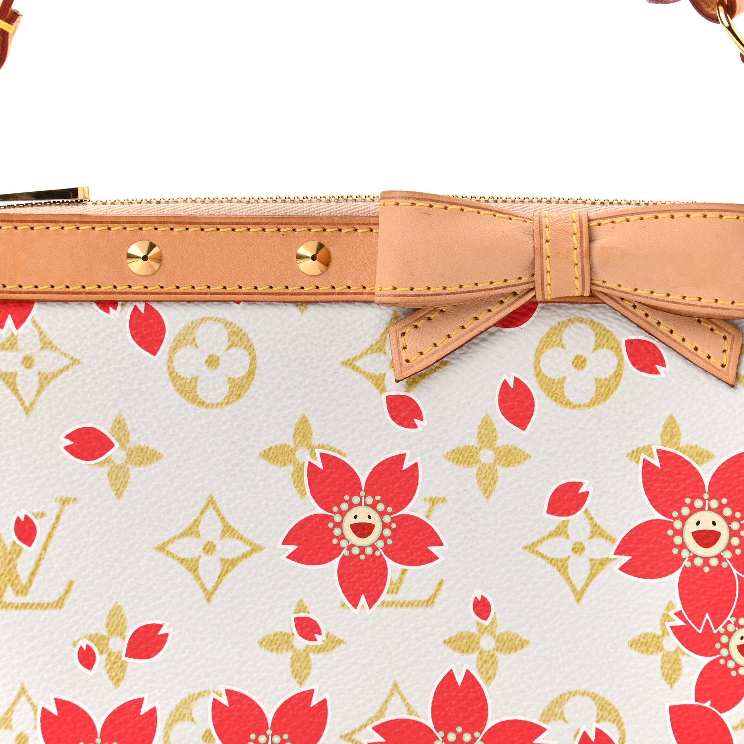 Louis Vuitton Monogram Cherry Blossom Pochette Accessories Red 7 of 10