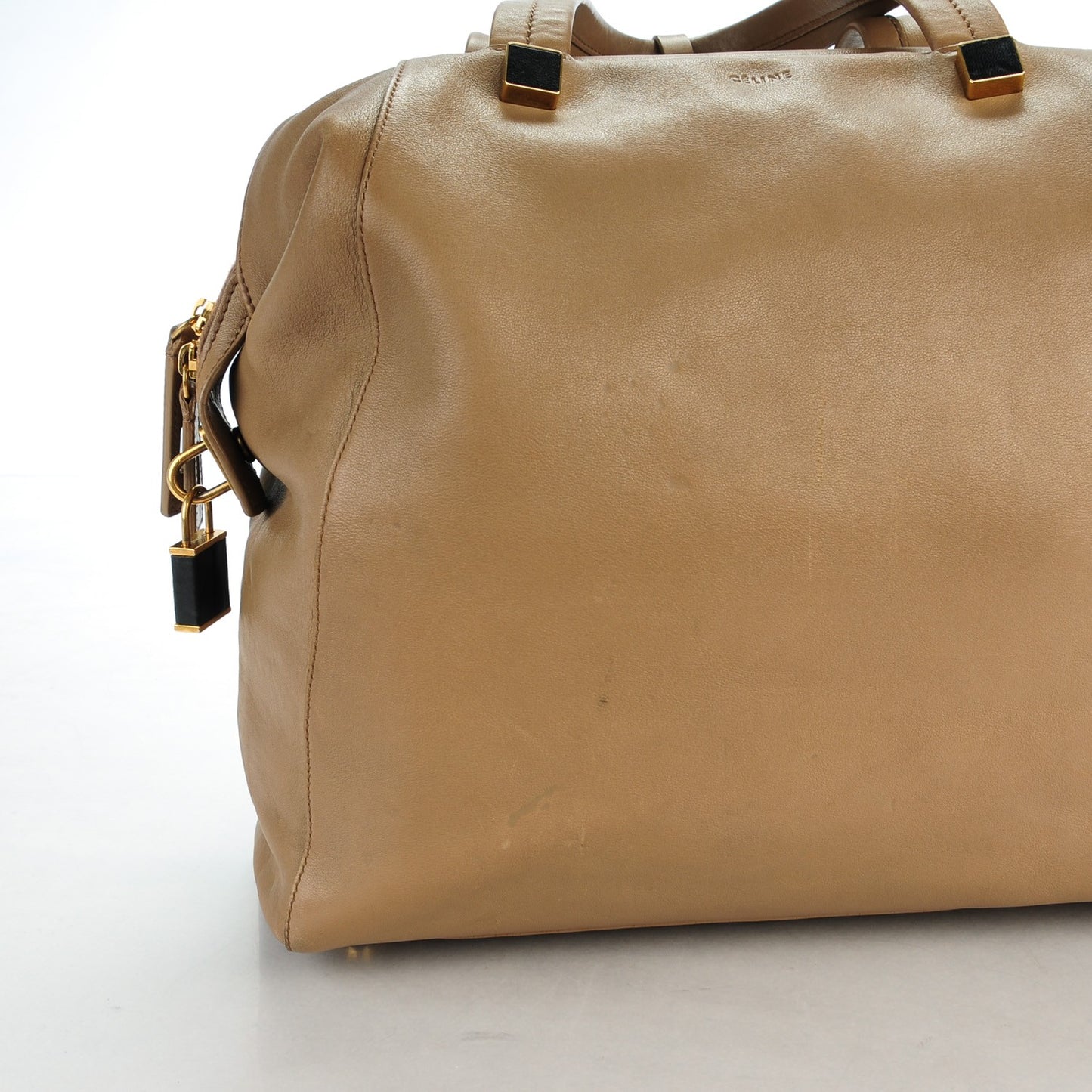 Calfskin Bowler Bag Beige